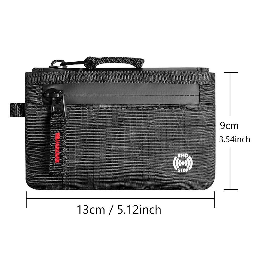 Zip Pouch Black Small Cash and Card Zip Wallet,Weatherproof Fabrics, Zipper, Pouch for Men Travel (black) - Image 5