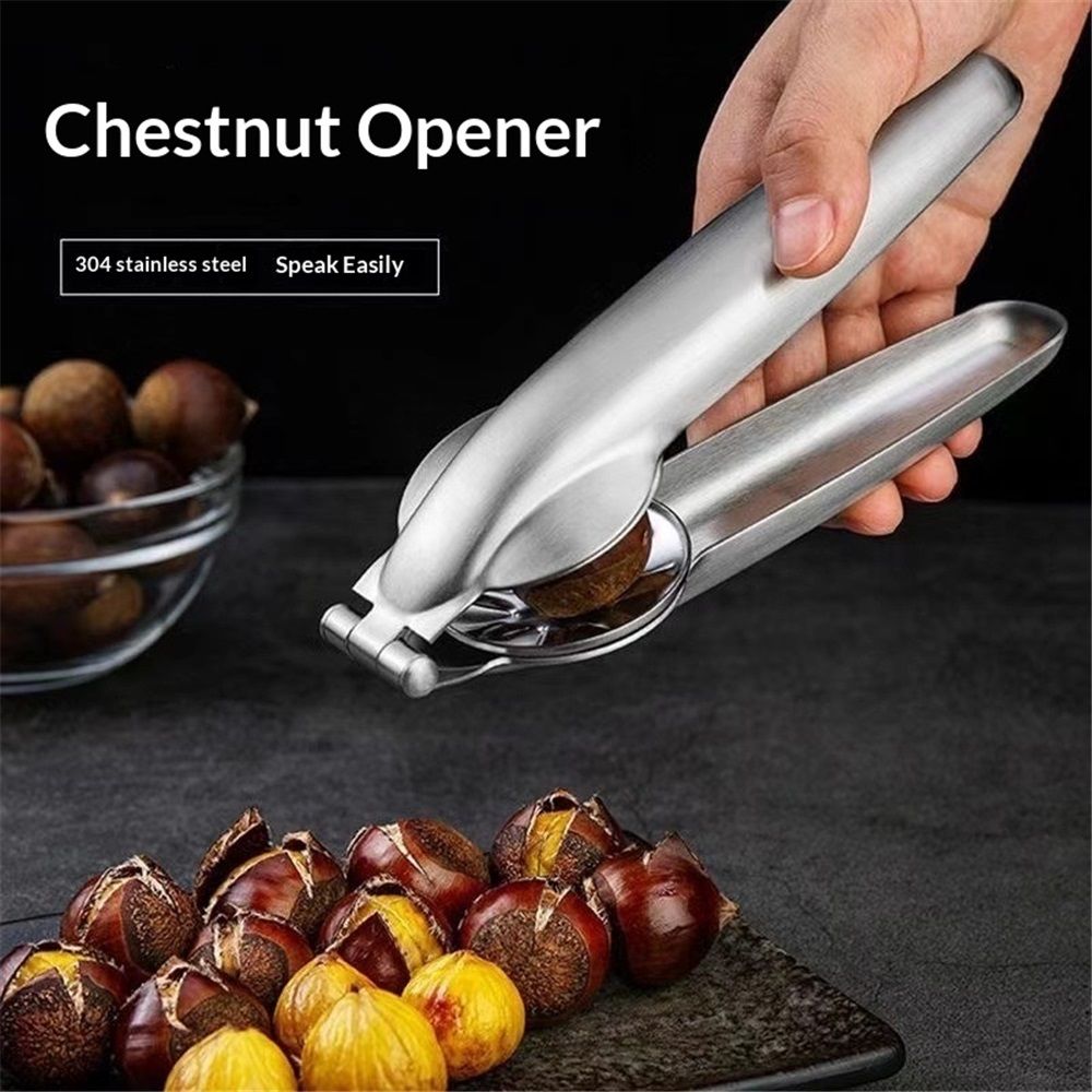 2pcs Stainless Steel Chestnut Cutter Tool Chestnut Opener Tool Chestnut Open Clip Chestnut Knife Chestnut Cracker Tool Chestnut Peeler Nut Cutter - Image 2