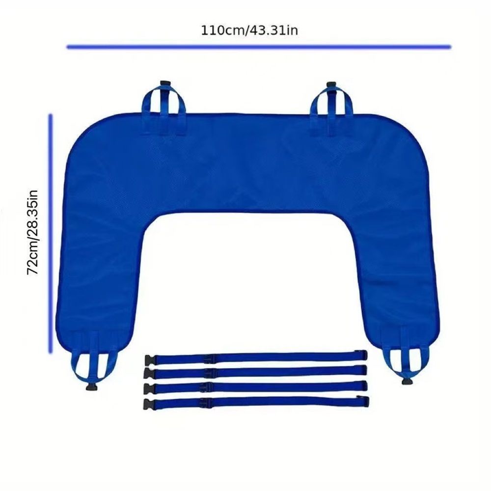 U-Shaped Positioning Sheet - Transfer Sheet for Turning and Repositioning, Multipurpose Bed Pad with Reinforced Handles, Turning Device for Elderly, Bed Patients - Image 2