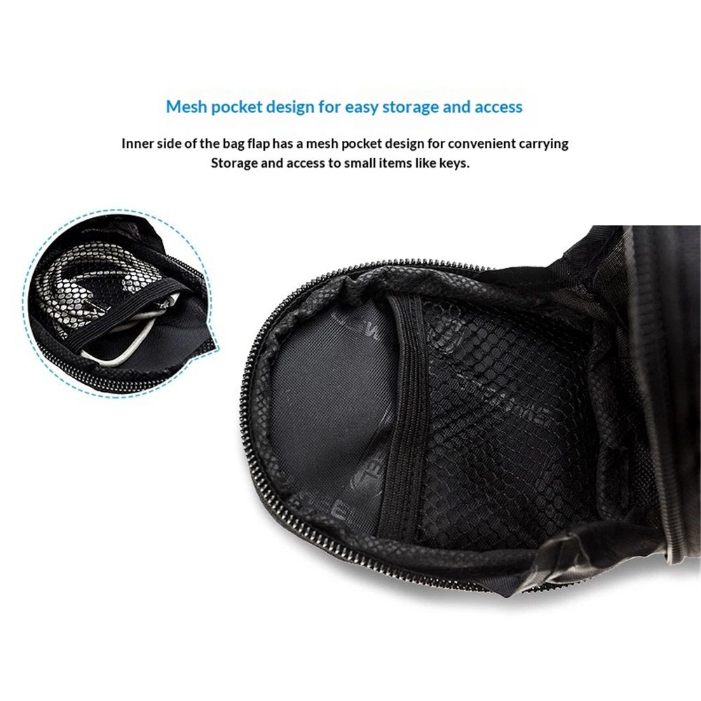Bike Saddle Seat Bag – 1.2L Bicycle Saddle Bag Keep Bike Accessories – Bike Under Seat Pack for Essentials – Quick Release Bike Pouch – Reflective Stripes for Mountain Road Bikes - Image 4