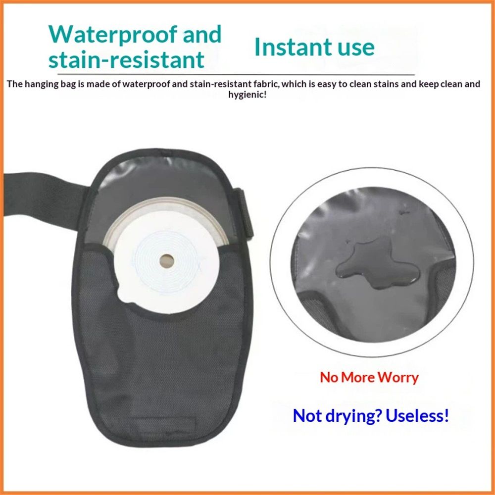 2 pack Waterproof Ostomy Bag Cover Belt Adjustable Washable Colostomy Bag Covers Protector Reusable Stoma Urostomy Ileostomy Pouch Supplies Leak-proof Odour Masking Noise Reduction - Image 2