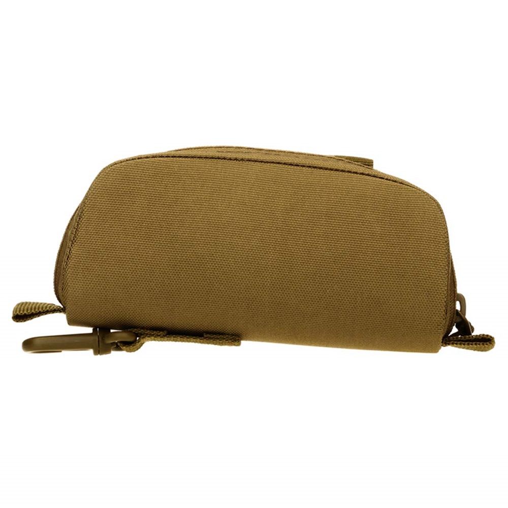 Eyeglasses Case Zipper Sunglasses Carrying Bag Nylon Men's Eyeglass Hard Box Cases with Clip,Spacious and Secure（khaki） - Image 2