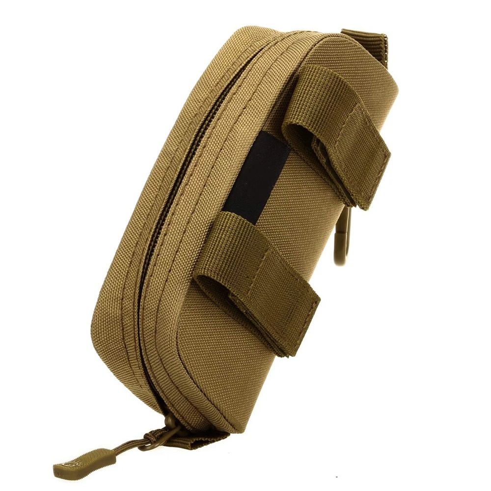 Eyeglasses Case Zipper Sunglasses Carrying Bag Nylon Men's Eyeglass Hard Box Cases with Clip,Spacious and Secure（khaki） - Image 3