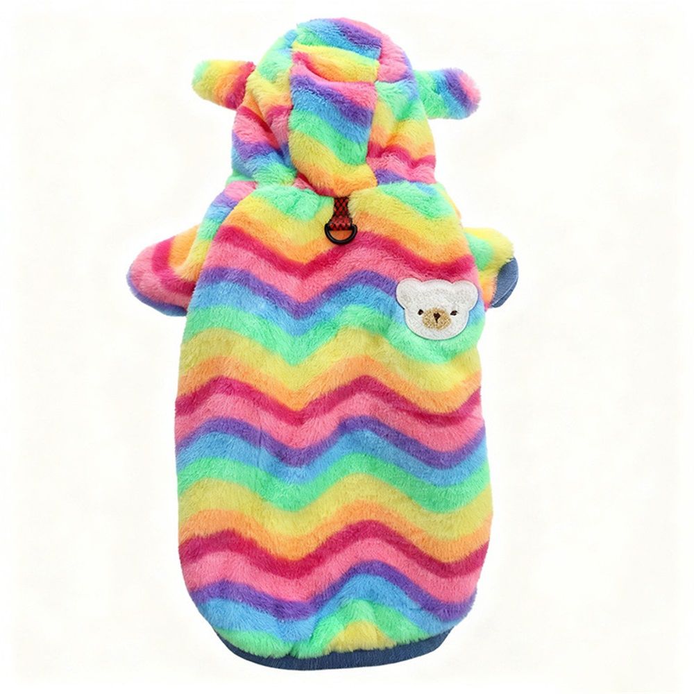 Dog Hoodie for Small to Large Dogs, Cats, Tie-dye Blue Pink Yellow Spiral Rainbow Spring Autumn Puppy Outfits Dog Cats Clothing - M - Image 4