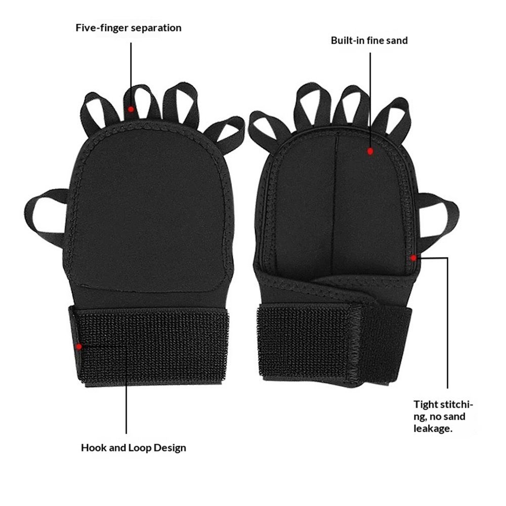 1 Pair Weighted Gloves for Tremors,Hand Weights for Fine Motor Skills,Aids to Provide Hand Stability and Improve Hand Dexterity,Writing Weights & Hand strengthening Tool(Black) - Image 2
