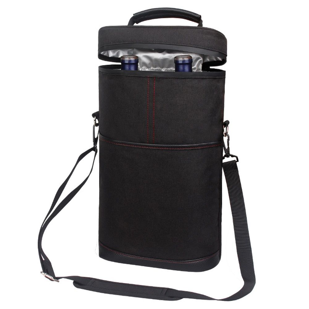 2 Bottle Leakproof Insulated Wine Tote Carrier Bag - Padded Cooler for Travel, Restaurants, Tasting, Parties, Great Gift for Wine Lovers (Only storage bag) - Image 1