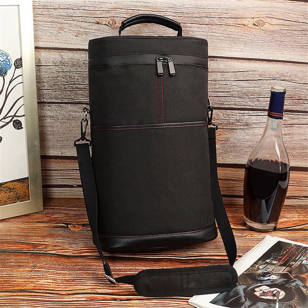 2 Bottle Leakproof Insulated Wine Tote Carrier Bag - Padded Cooler for Travel, Restaurants, Tasting, Parties, Great Gift for Wine Lovers (Only storage bag) - Image 3