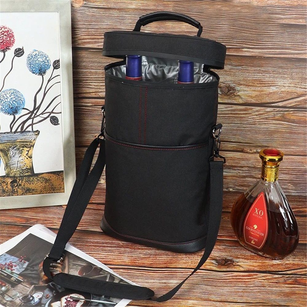 2 Bottle Leakproof Insulated Wine Tote Carrier Bag - Padded Cooler for Travel, Restaurants, Tasting, Parties, Great Gift for Wine Lovers (Only storage bag) - Image 4