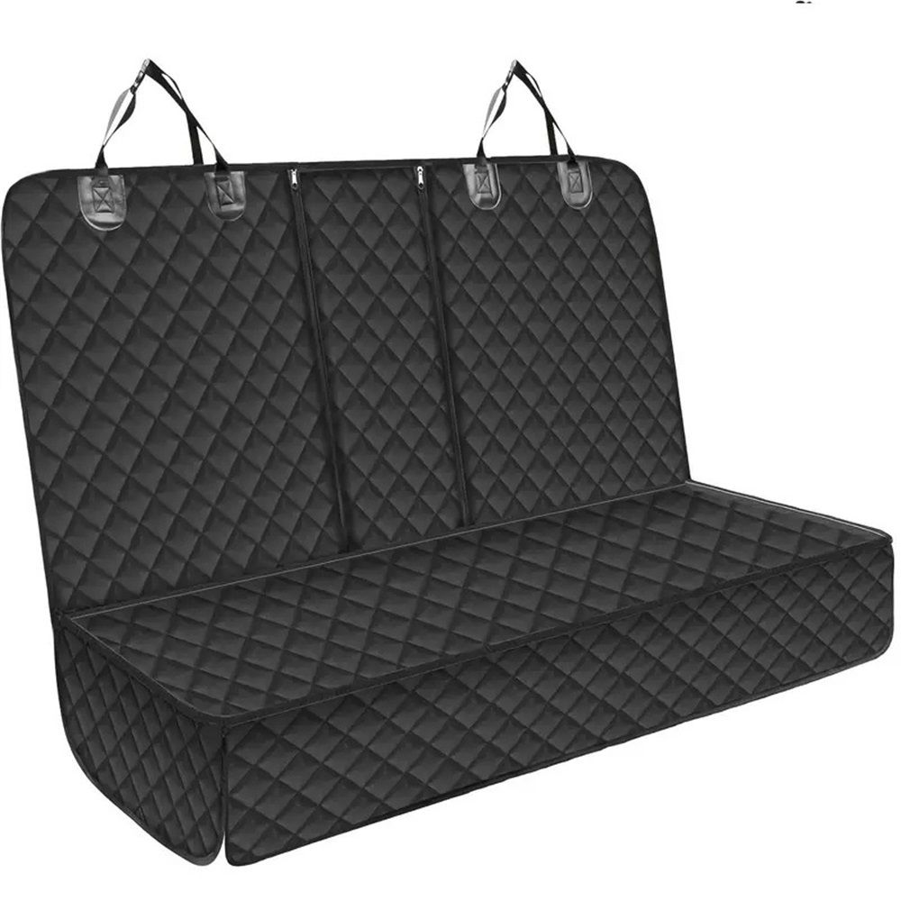 Dog Car Seat Cover, Back Seat Cover for Dogs Pet Car Seat Protector Waterproof Bench Car Seat Cover, Non-Slip Seat Cover fits Middle Armrest for Most Cars Trucks SUVs - Black - Image 1
