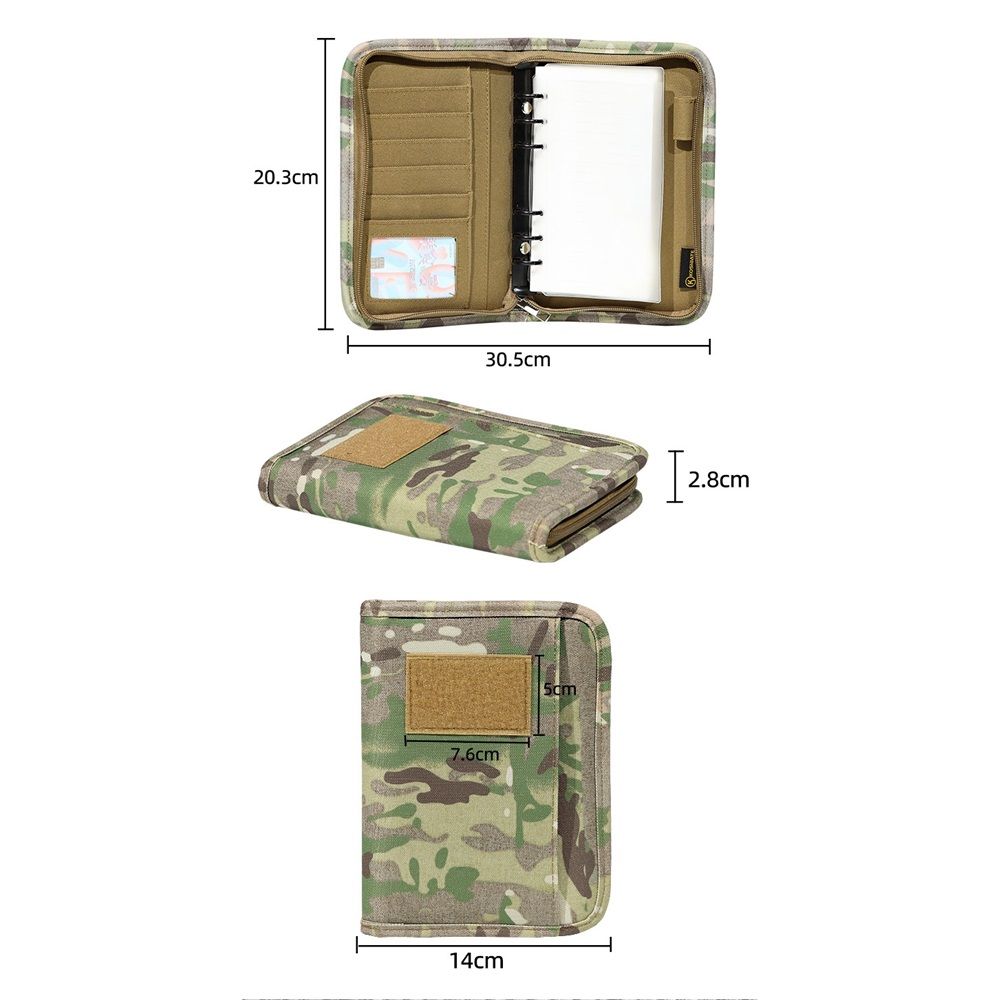 Padfolio Ring Binder of Loose-Leaf Paper, Weatherproof Notebook Cover, Notebook with Zippered for Folders, Cards Refillable Notepad(20.3*14*2.8cm, Only one laptop sleeves) - Image 5