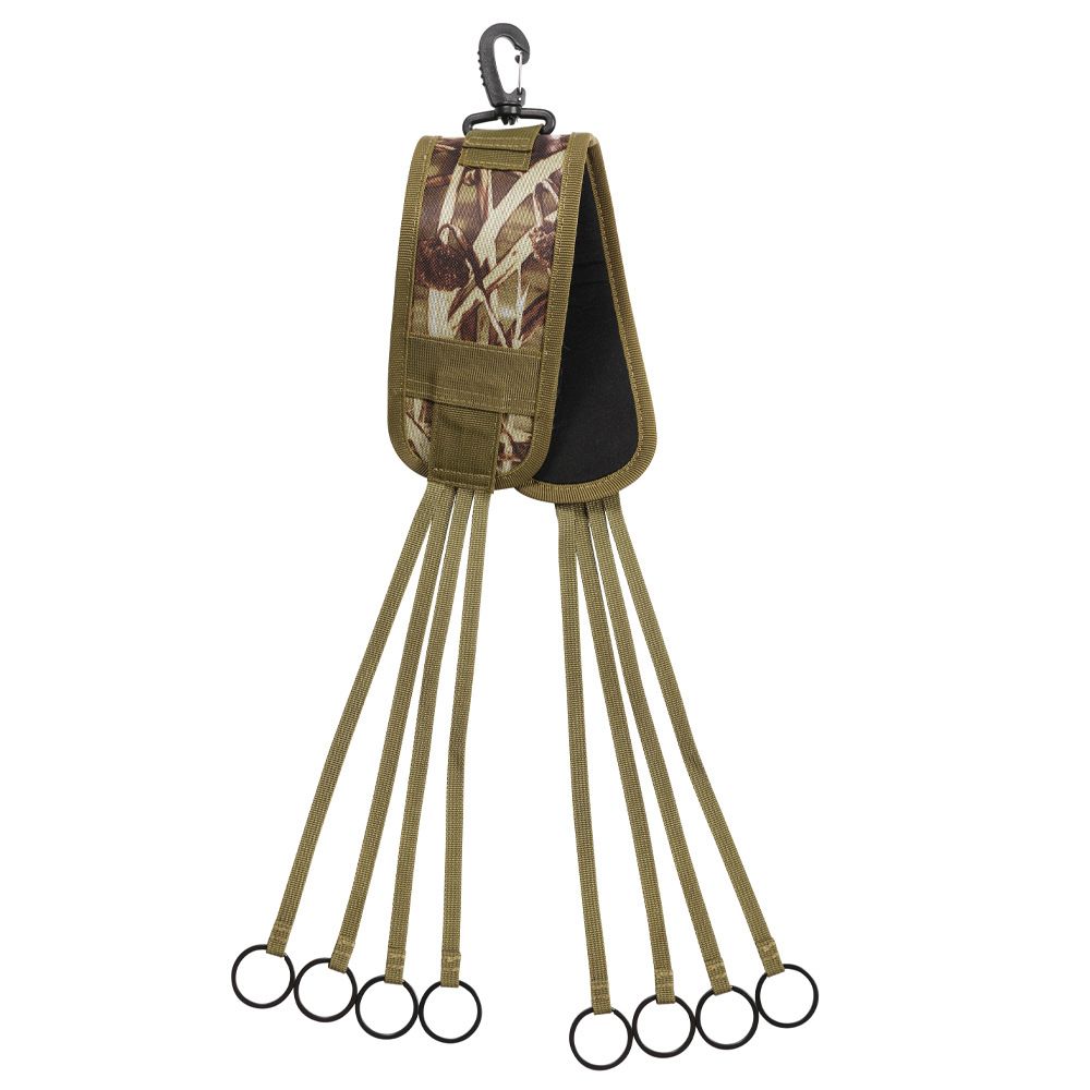 Waterfowl Non-Slip Leg Band Bird Hunting Game Strap with Leg Loop Style - Includes Heavy Duty Spring Clip and 8 Metal Cinch Rings - Image 1