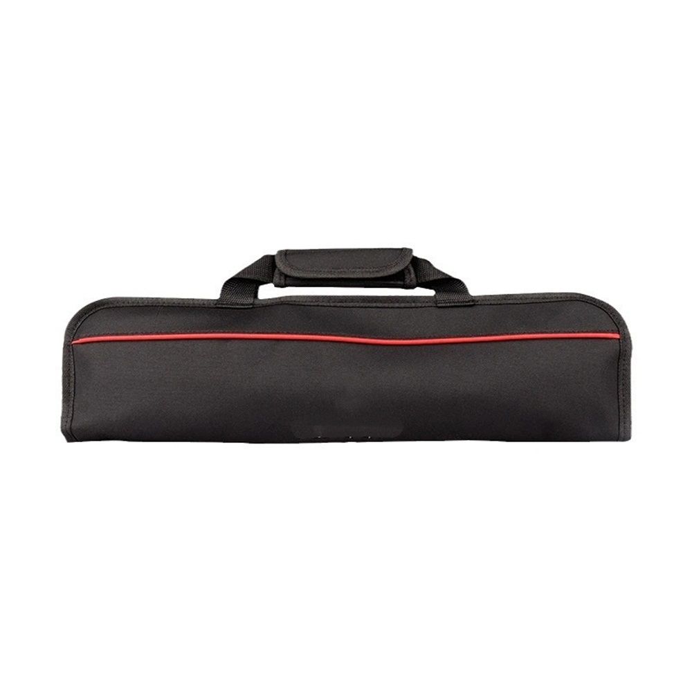 5 Pocket Chef Knife Case Roll Bag Bi-Fold (Black) Lightweight - Durable double-layer Oxford fabric – Perfect for the Busy Traveling Chef - Image 1
