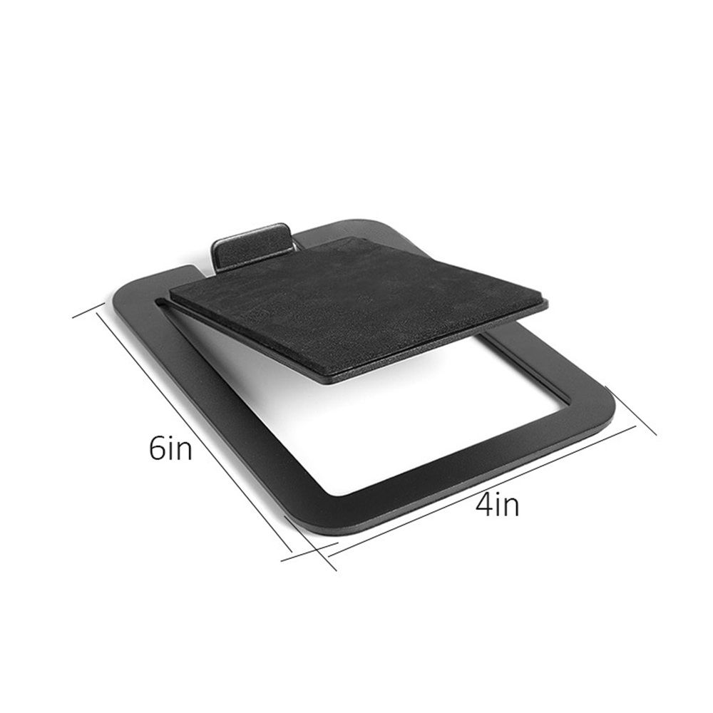 Tilted Desktop Speaker Stands for Medium Bookshelf Speakers & Mid-Studio Monitors |  Damping Foam Padding | Pair | Black - Image 3