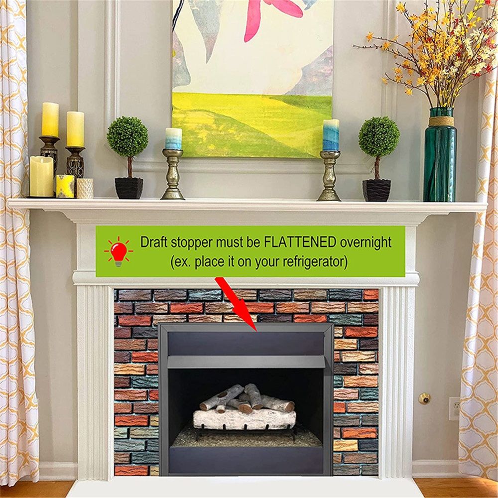 Magnetic Fireplace Draft Stopper - 2pcs Fireplace Vent Covers, Screen Insulation Blocker for Winter Indoor Prevent Cold Air and Heat Loss, 36 x 4in - Image 4