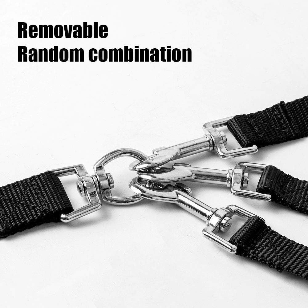 Nylon Weave Three Heads One Drag Three Dog Leash Square Round Rope Pet Traction Belt Dog Chain Strong Safety Lead - Image 3