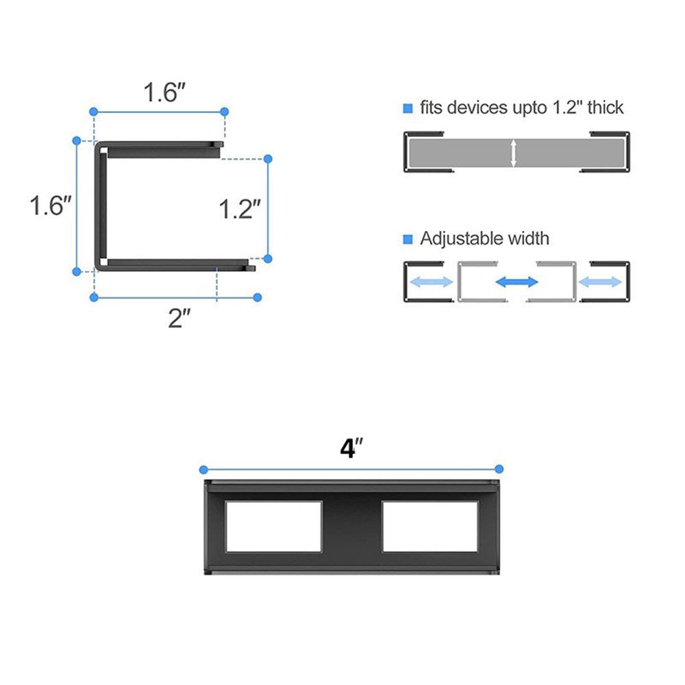 Under Desk Laptop Mount, Metal Under Desk Shelf Holder for Laptop, Mac mini, MacBook, Keyboard with Anti-Scratch Silicone (Black) - Image 3