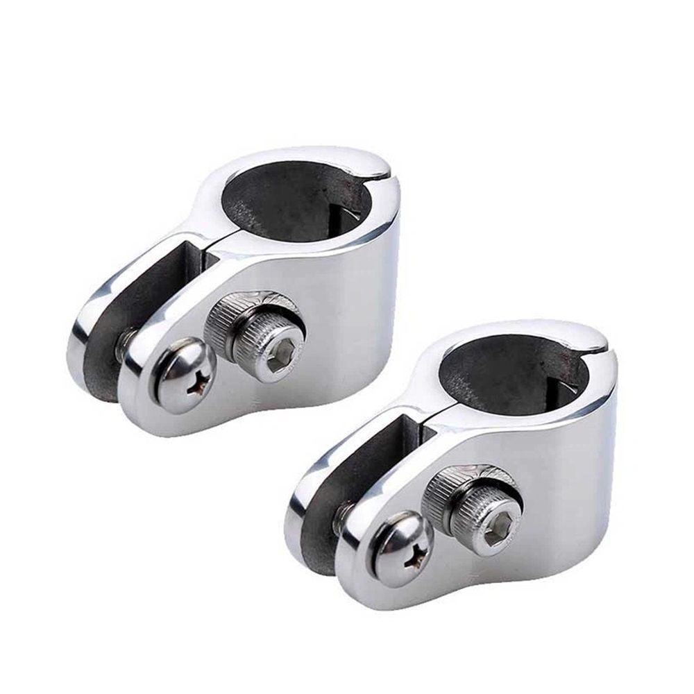 Top Fittings,Top Rail Mounts Jaw Slide,Eye End Caps External Stainless Steel 1 Pair Boat  Top Hinged Jaw Slide Rail Mount 316 Stainless Steel Marine Hardware - Image 1