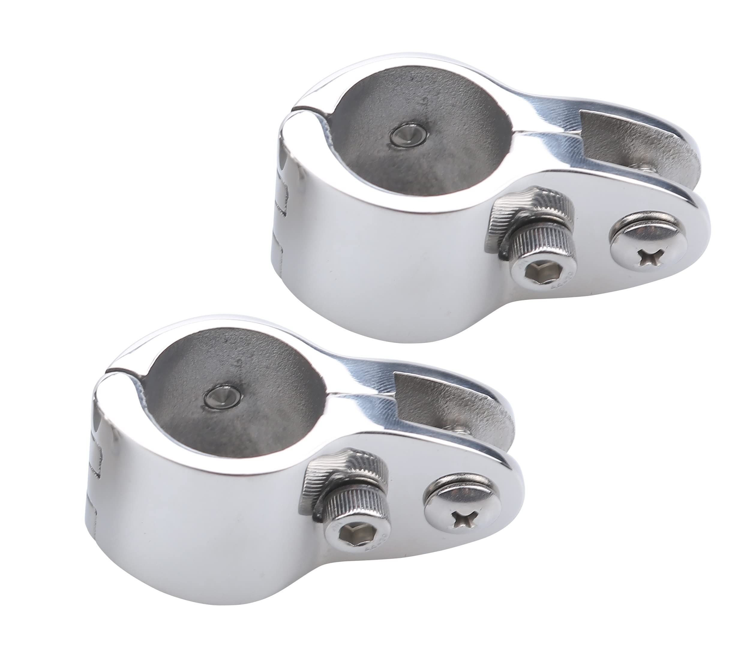 Top Fittings,Top Rail Mounts Jaw Slide,Eye End Caps External Stainless Steel 1 Pair Boat  Top Hinged Jaw Slide Rail Mount 316 Stainless Steel Marine Hardware - Image 2
