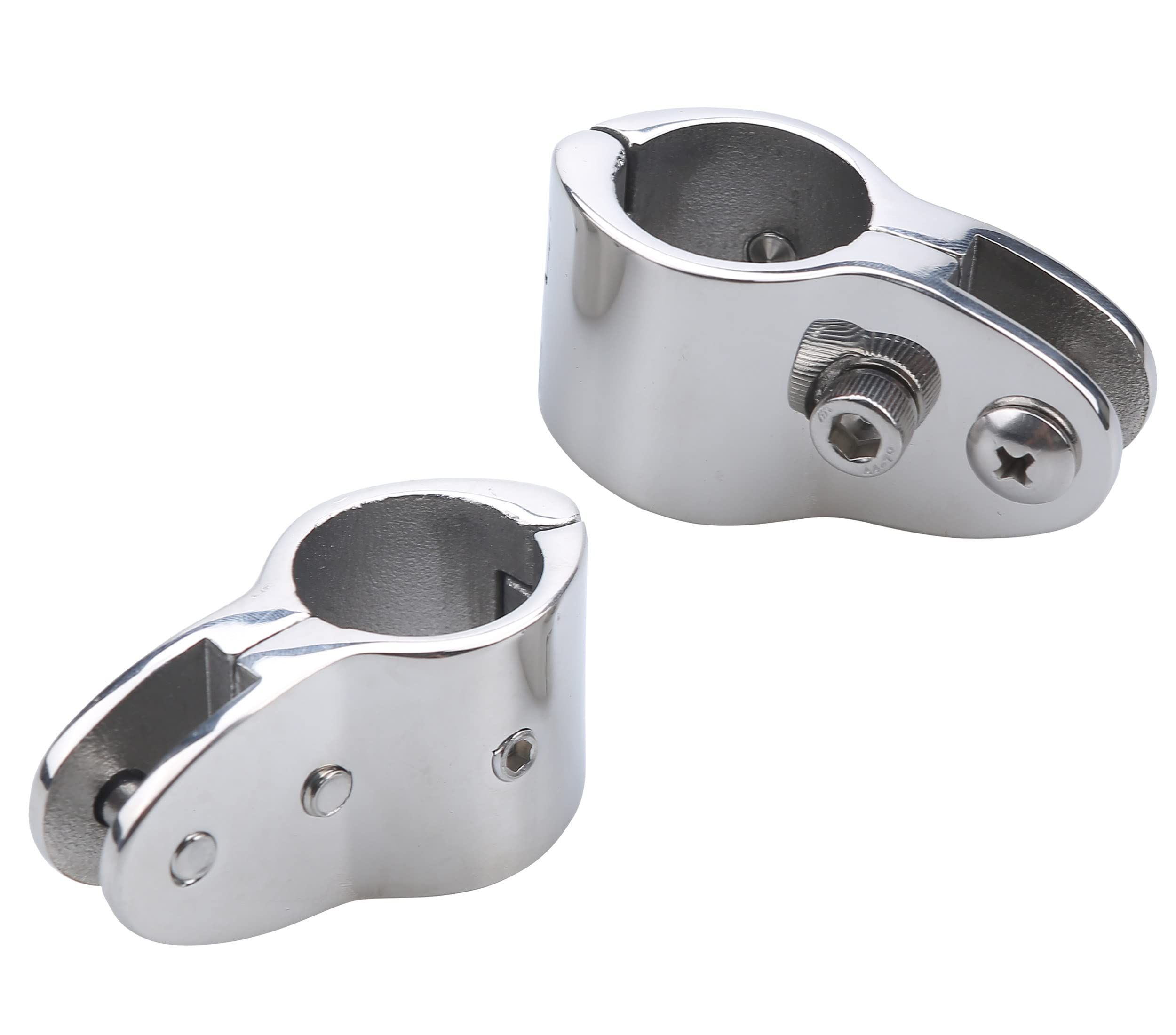 Top Fittings,Top Rail Mounts Jaw Slide,Eye End Caps External Stainless Steel 1 Pair Boat  Top Hinged Jaw Slide Rail Mount 316 Stainless Steel Marine Hardware - Image 3