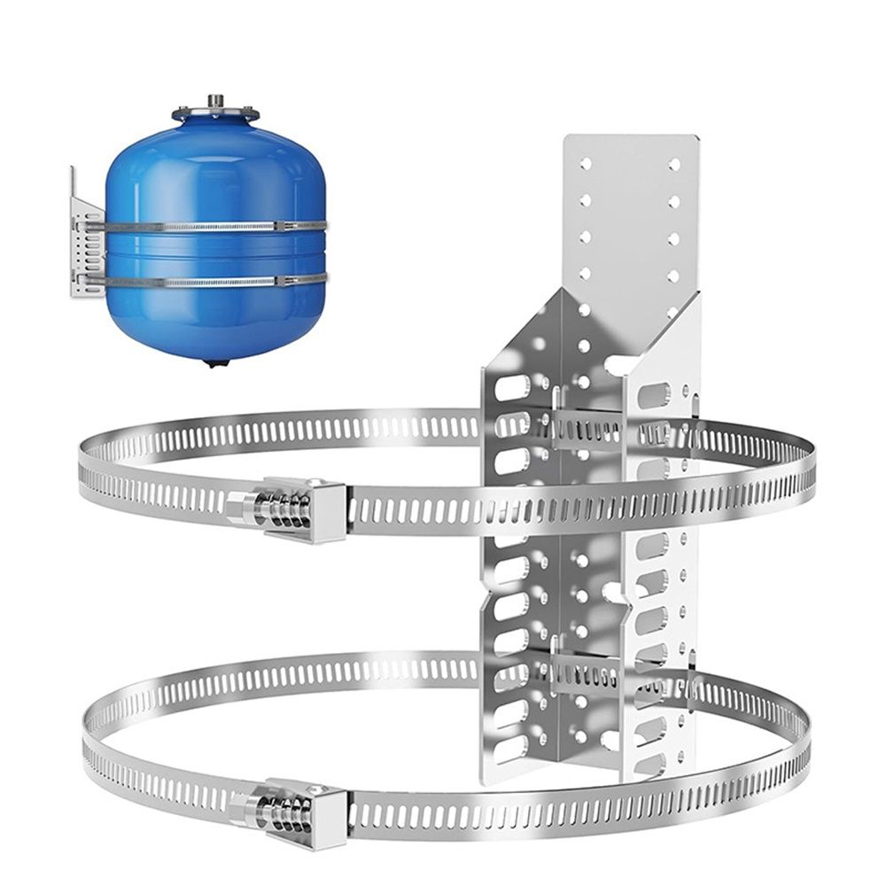 Universal Expansion Tank Water Heater Wall Mounting Bracket, Stainless Steel Diameter Pole Holder Brackets, Water Heater Earthquake Straps for Nitrogen Tank,Propane Tank - Image 1