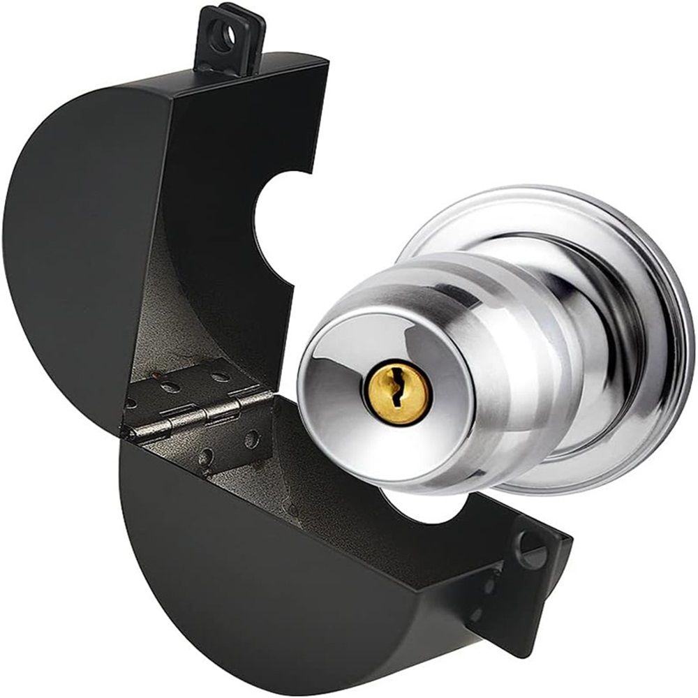 Metal Gate Valve Locking Device with Lock - Gas Valve Locks, Water Spigot Lock,Dia Valve Handles, Prevent Water Theft, Unauthorized Water Use (Black) - Image 2
