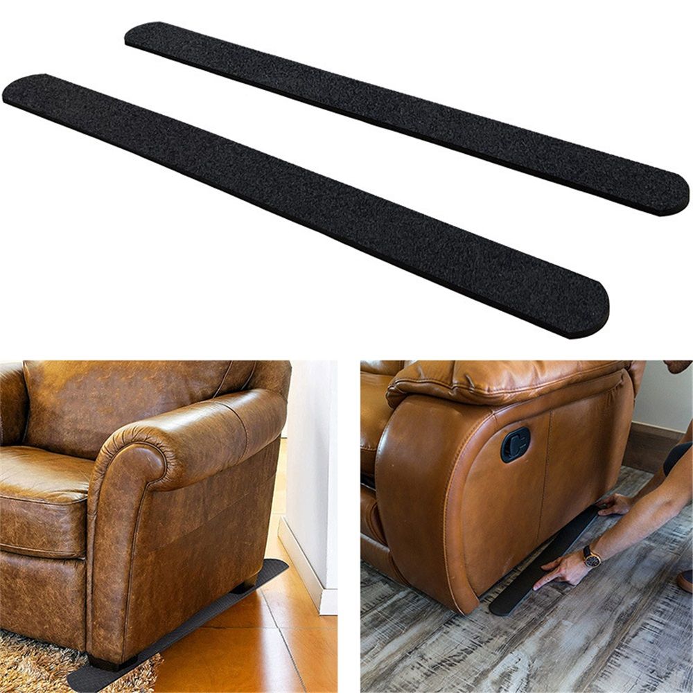 4 Pack Non-Slip Furniture Rail Pads for Recliners,Sofa,couches.Rubber Recliner Chair Floor Protectors,Pads to Keep Furniture from Sliding for Hardwood, Carpet, Marble Floor. 30''x4.5'' - Image 2