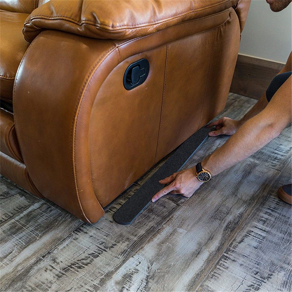4 Pack Non-Slip Furniture Rail Pads for Recliners,Sofa,couches.Rubber Recliner Chair Floor Protectors,Pads to Keep Furniture from Sliding for Hardwood, Carpet, Marble Floor. 30''x4.5'' - Image 3
