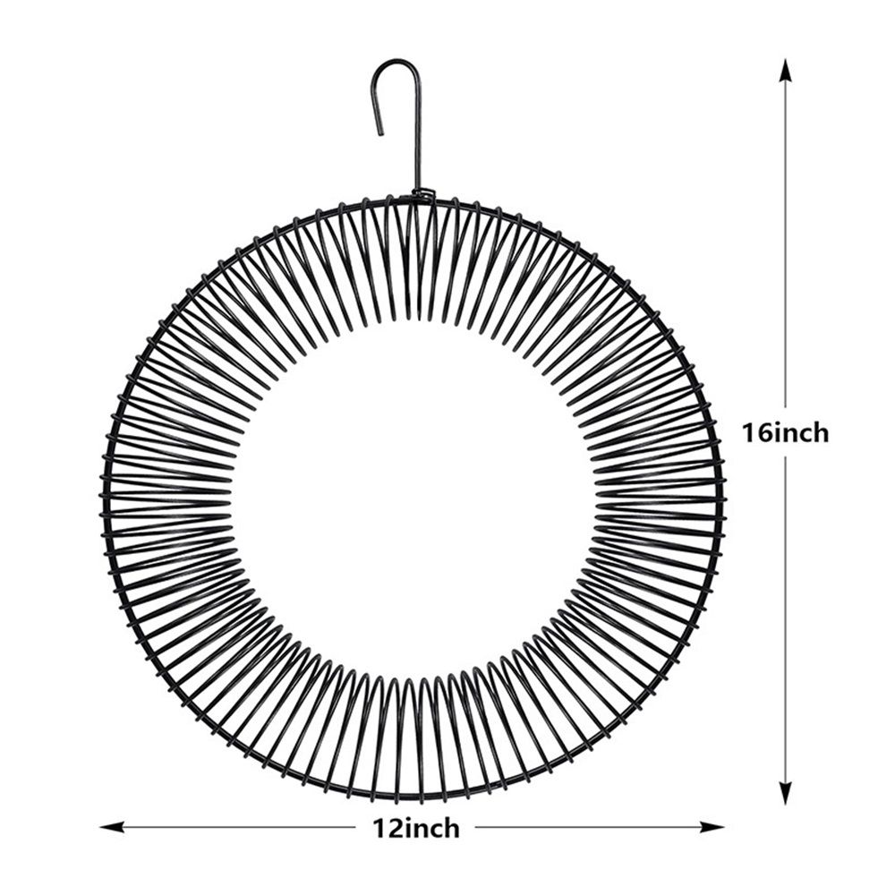 songbird  Whole Peanut Black Wreath Feeder for Squirrels and Blue Jays Hanging Peanut Wreath Feeder, Round Metal Hanging Bird Feeder for Feeding Birds and Squirrels, - Image 3
