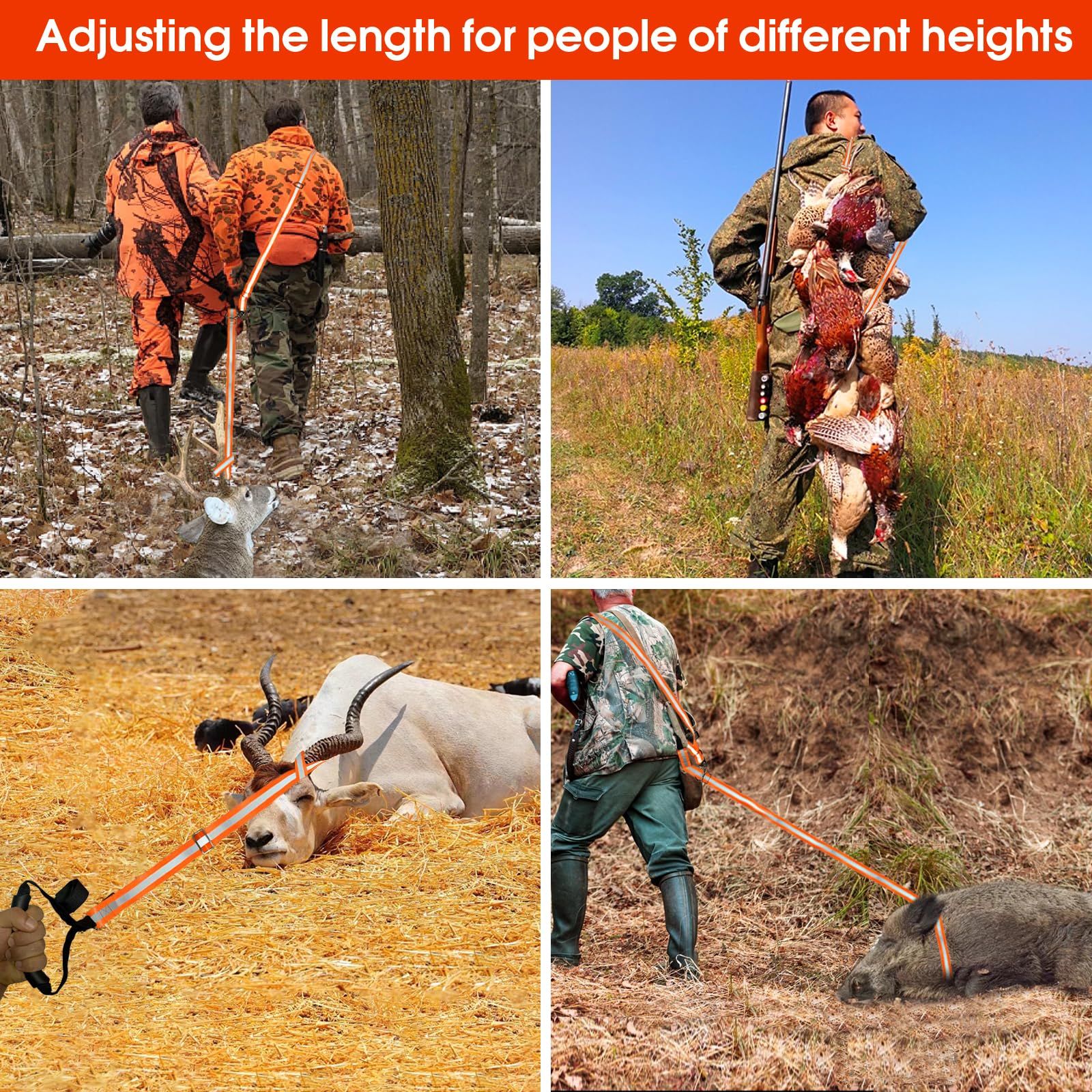 Deer Drag Strap and Harness Heavy Duty Safety Deer Dragging Rope Hunting Accessories for Hunters - Image 5