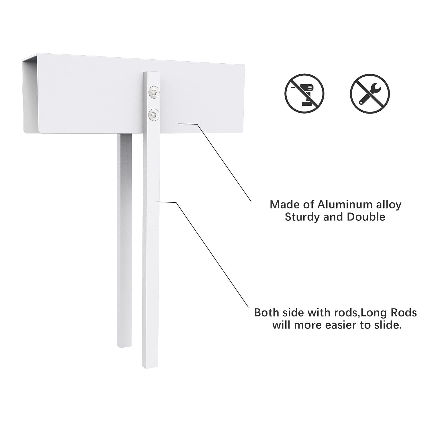 Metal Bifold Door Lock - Double Door Locks Keep Cats&Dogs Out of Closets, Cabinets, Pantry - No Need Install (2PC) - Image 3