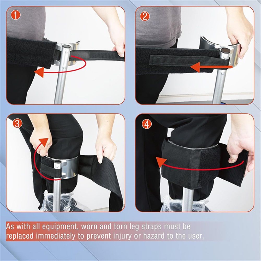 Extra Comfort Padded Wide Stilt Straps Leg Bands for Drywall, Painting, Insulation Comfortable for All Day Wear, Heavy Duty and Stability, Work with Various Brands of Stilts, 1 Pair - Image 2