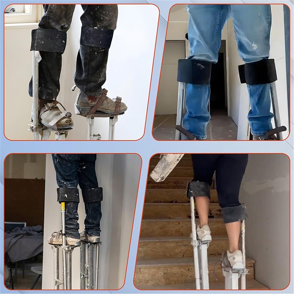 Extra Comfort Padded Wide Stilt Straps Leg Bands for Drywall, Painting, Insulation Comfortable for All Day Wear, Heavy Duty and Stability, Work with Various Brands of Stilts, 1 Pair - Image 4