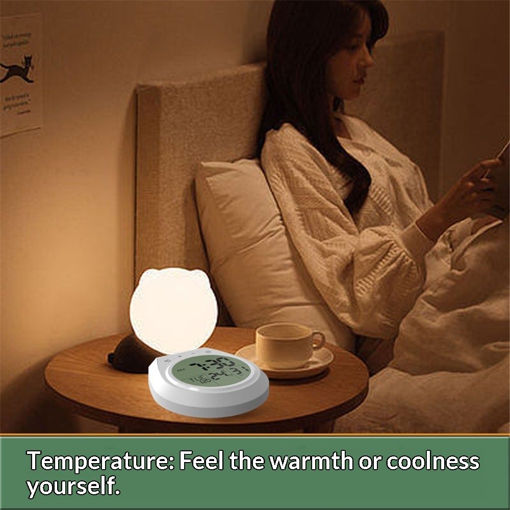 Shower Timer Clock Waterproof, Digital Bathroom Kitchen Wall Clock with LCD Display, 12/24 Hour Format, Temperature, Countdown Timer, Suction Cup, Hanging Hole (White) - Image 2
