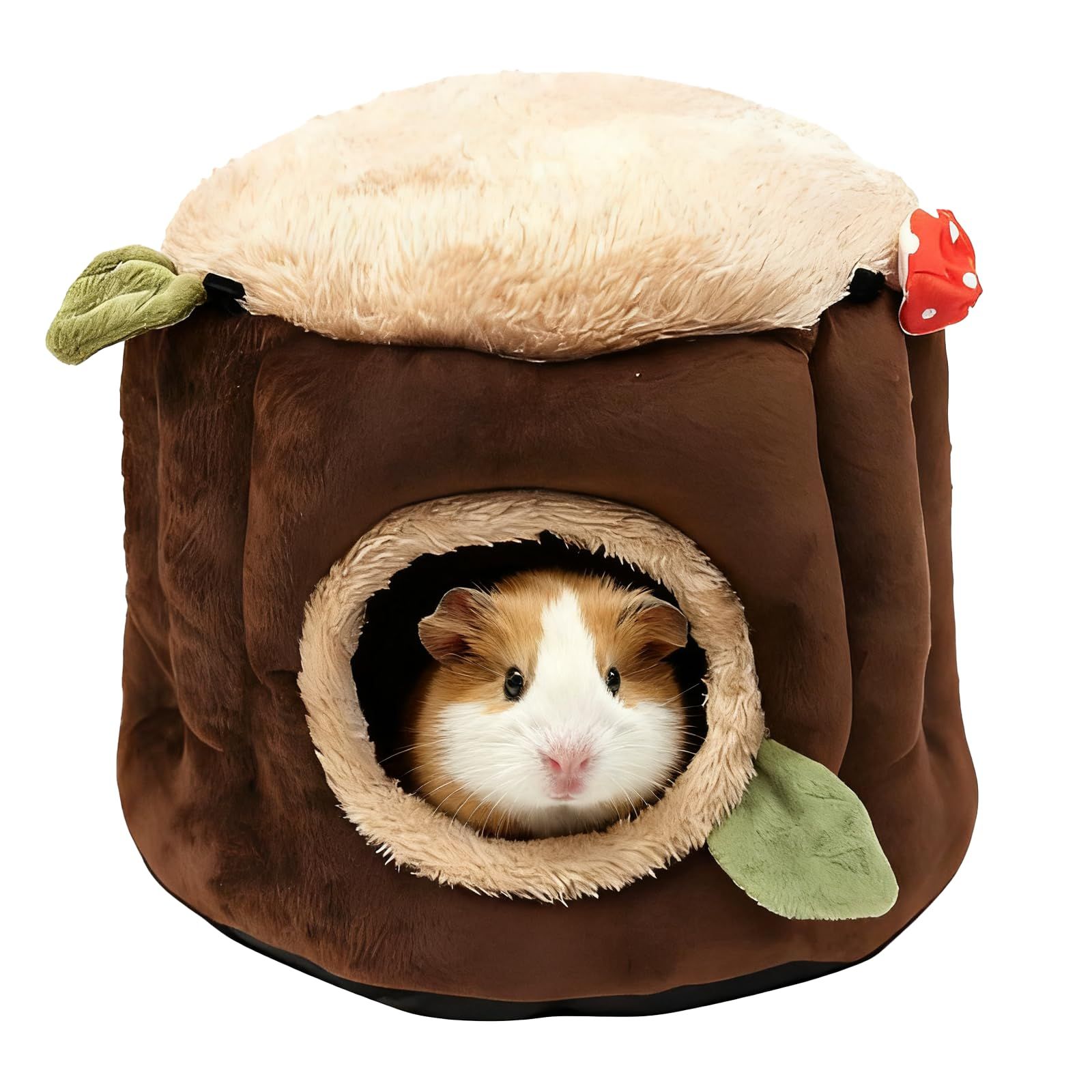 Guinea Pig Hamster Bedding or Hideout for Mouse Mice Rat Ferret Bunny Fluff Bedding Bed House Cage Accessories, （S） - Image 1