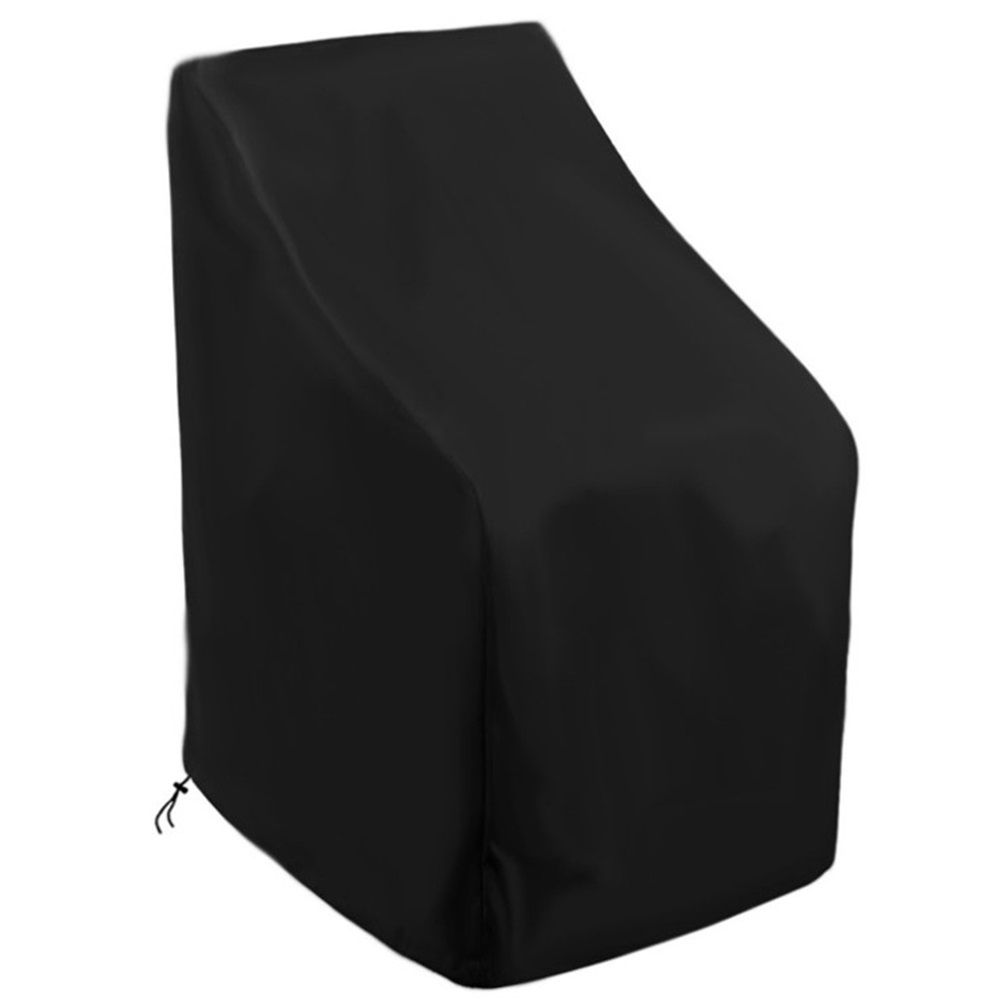Outdoor Patio Furniture Covers Stacked Chairs , Lounge Chair Covers Outdoor Stack Chairs for All Weather Protection, Black, 65*65*120cm - Image 1