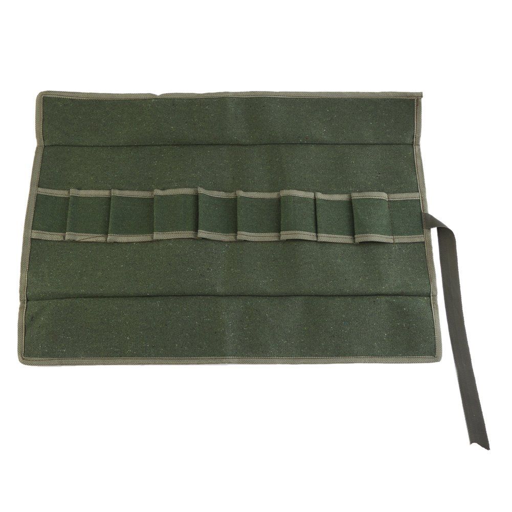 Bonsai Tools Pocket Multifunctional Carrying Roll Bag 10 Pockets Canvas Spanner Wrench Tool Roll Up Storage Bag Organizer Pouches - Image 1