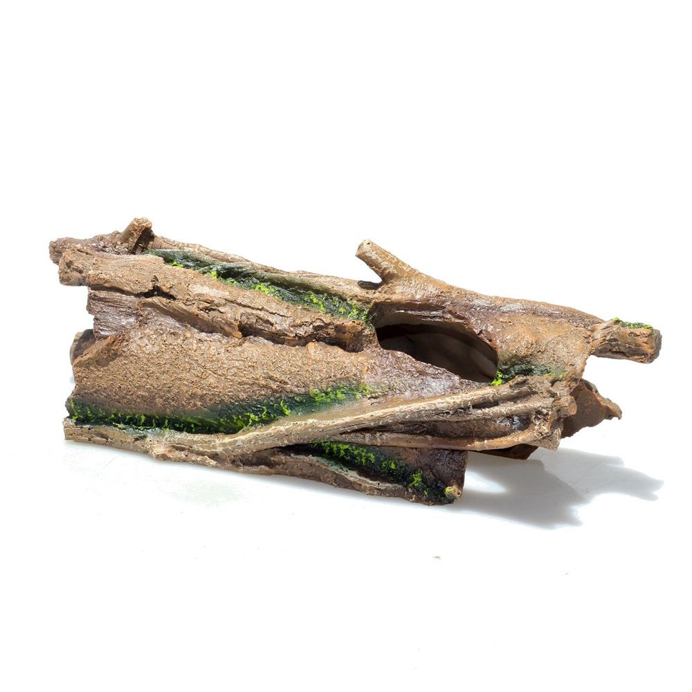 Lizard Snake or Reptile Hide, Large Hollow Log Snake Hideout for Ball  Bearded Dragon and Gecko Eco-Friendly Resin Tank Accessory with Basking Platform - Image 2