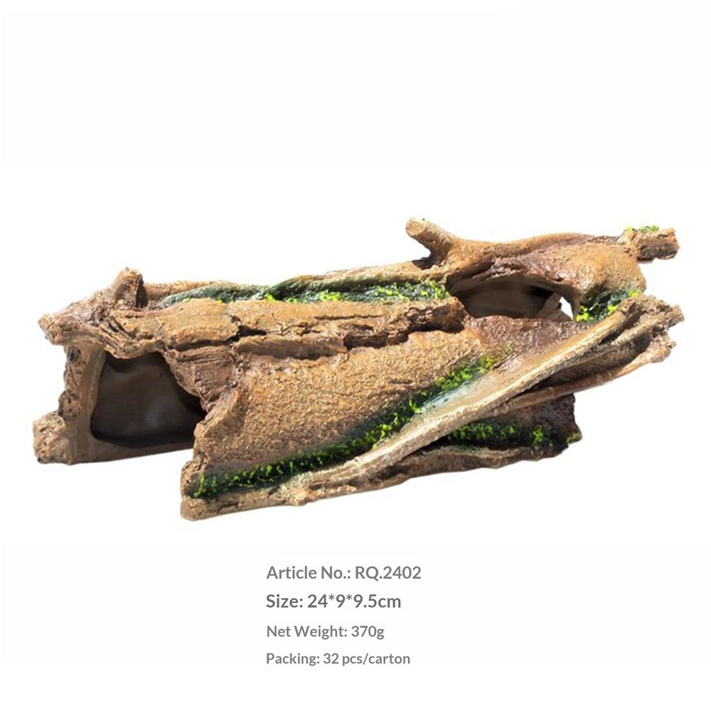Lizard Snake or Reptile Hide, Large Hollow Log Snake Hideout for Ball  Bearded Dragon and Gecko Eco-Friendly Resin Tank Accessory with Basking Platform - Image 5