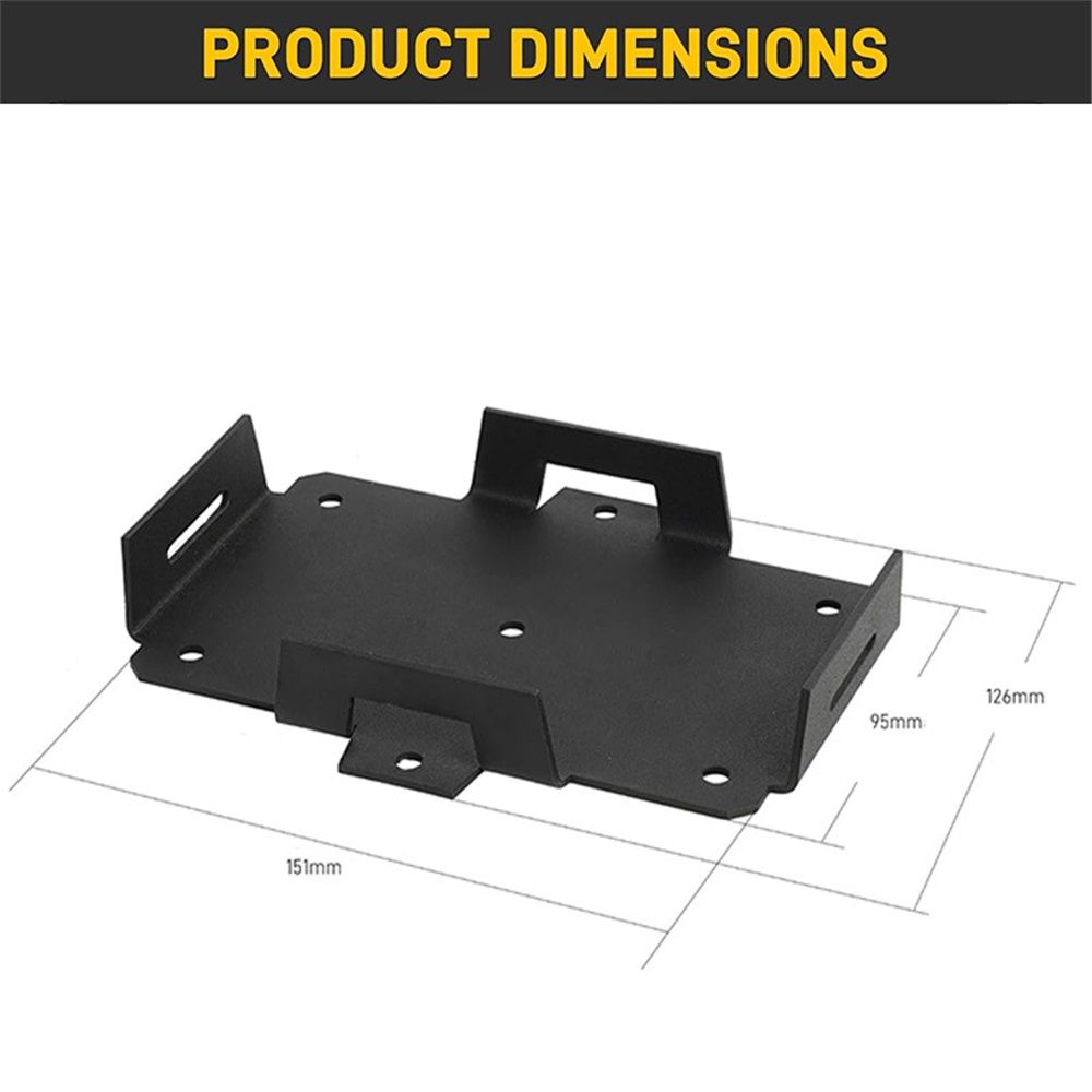 Small Battery Tray Fit 12V-6V /  7AH 8AH 9AH 12AH 15AH Batteries and More, Adjustable Hold-Down Strap Battery Mount Compatible with Boats, Kayaks, Motorcycles, ATVs, Generators, Jetskis - Image 3