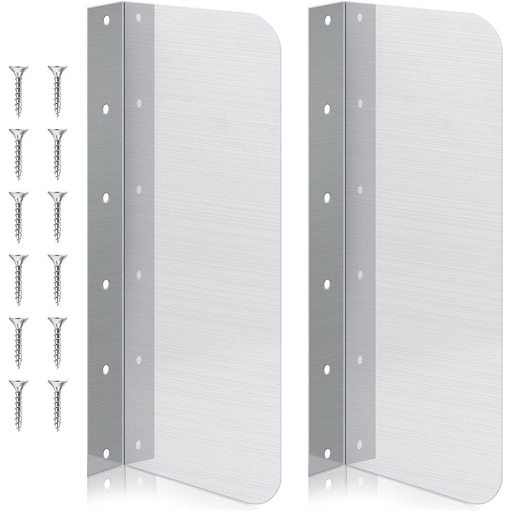 2pcs15 x 6 Inch Stainless Steel Splash Guard Stainless Steel Wall Mount Guard with Screws Screws for Bathroom Sink Side Sink Splash Prep Sinks Protector for Commercial Kitchen Restaurant - Image 1