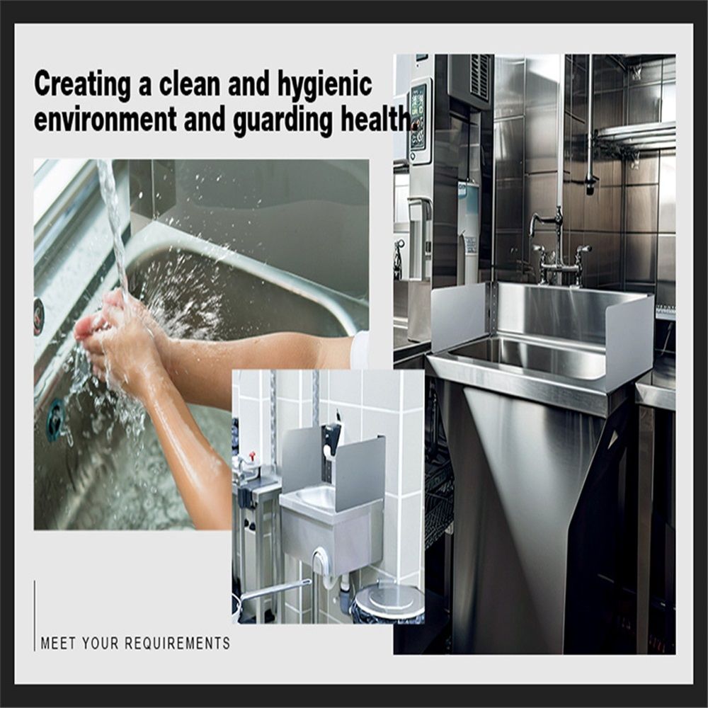 2pcs15 x 6 Inch Stainless Steel Splash Guard Stainless Steel Wall Mount Guard with Screws Screws for Bathroom Sink Side Sink Splash Prep Sinks Protector for Commercial Kitchen Restaurant - Image 3