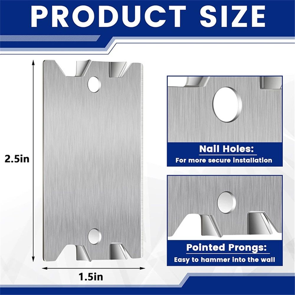 50 Pcs Nail Plates for Wood Studs, 1.5