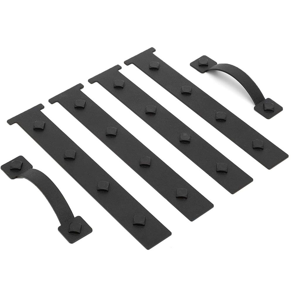 Garage Door Magnetic Decorative Hardware, 6 Pieces Rectangle Garage Door Magnets Accents Curb Appeal Faux Hinges and Handles Garage Door Decor Hardware Kit, Black(4 Hinges+2 Handles) - Image 5