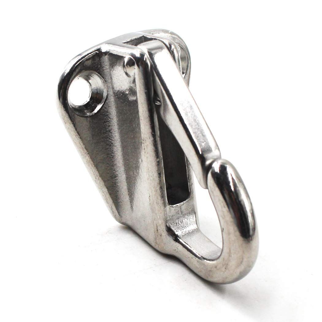 Spring Snap Attach Rope Hook, SS 316 Fender Spring Fending Hook Marine Clothes Boat Hardware (4pcs) - Image 2