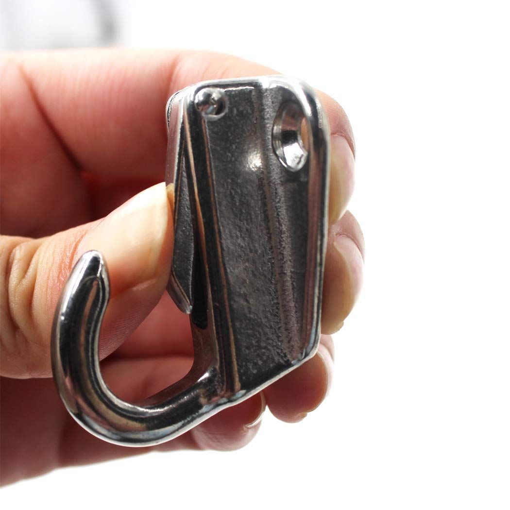Spring Snap Attach Rope Hook, SS 316 Fender Spring Fending Hook Marine Clothes Boat Hardware (4pcs) - Image 3