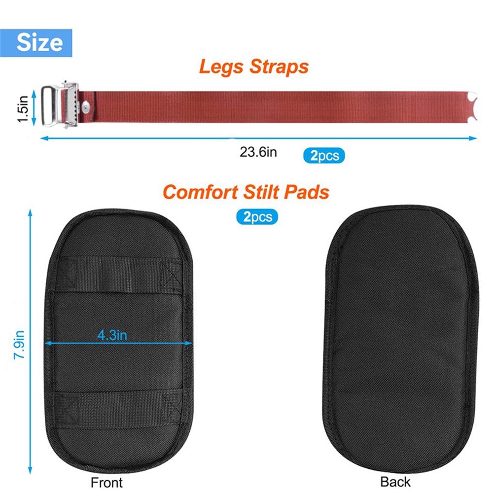 2 Packs Drywall Stilt Replacement Parts, Comfort Stilt Pads Protective Padded Leg Bands for Drywall, Nylon Adjustable Stilt Leg Straps, Suitable for Home Decoration, Street Performance - Image 3