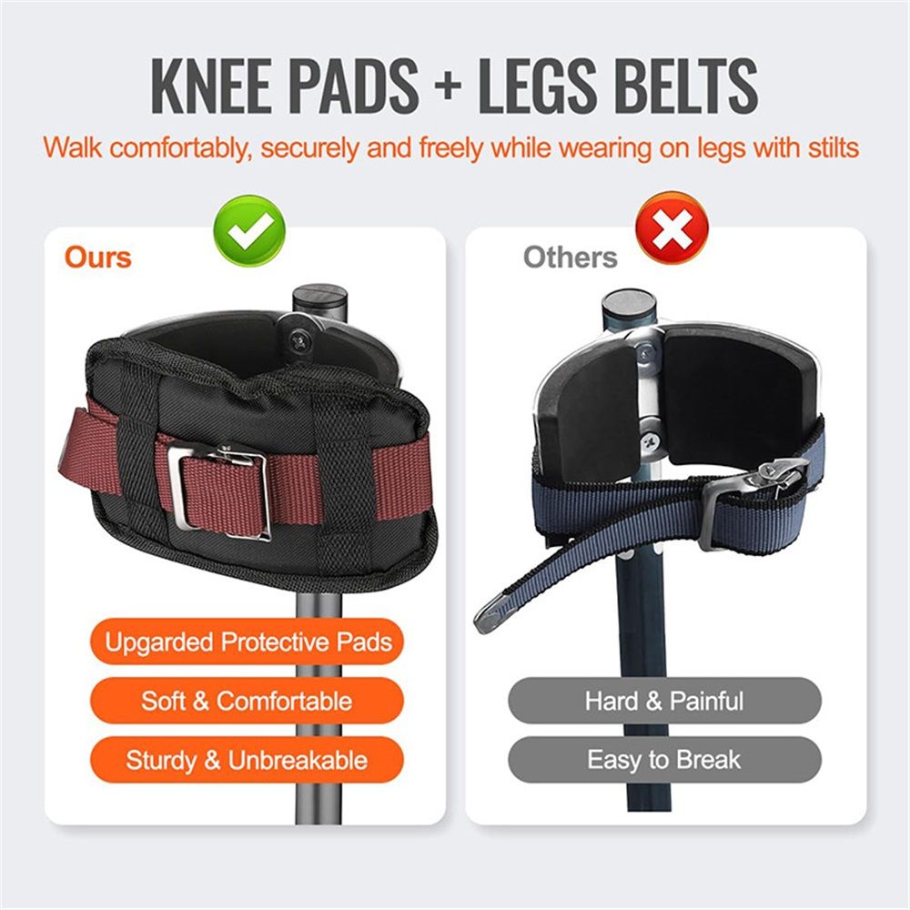 2 Packs Drywall Stilt Replacement Parts, Comfort Stilt Pads Protective Padded Leg Bands for Drywall, Nylon Adjustable Stilt Leg Straps, Suitable for Home Decoration, Street Performance - Image 4