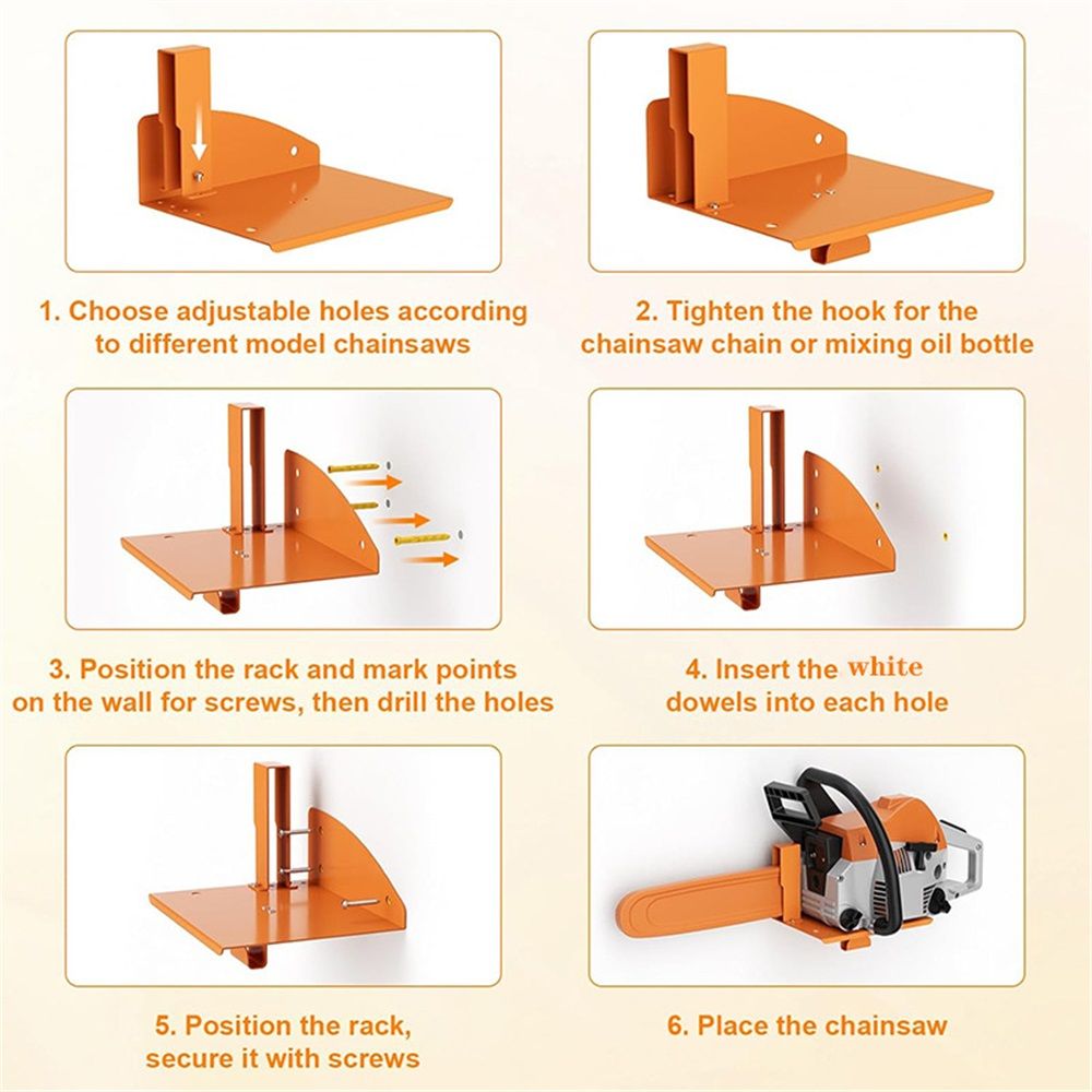 Chainsaw Holder, Chainsaw Wall Mount for MS250, MS251, MS170, MS171, MS172 Heavy Duty Chainsaw Rack Garage Storage Holder Chain Saw Display - Image 4