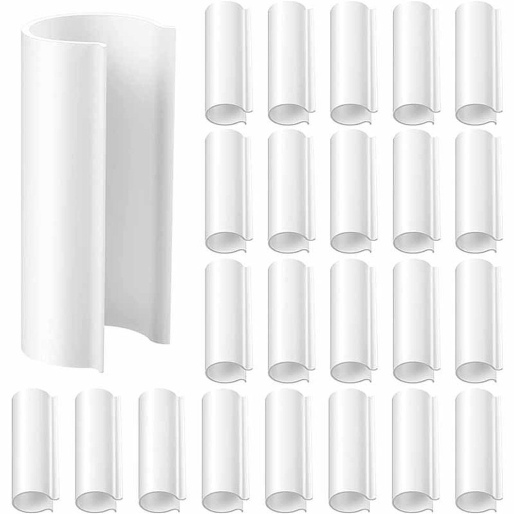 32 Pcs PVC Pipe Clips Pool Cover Clamps for Above Ground Pool Greenhouses, Row Covers, Garden, Shelters, Bird Protection, 2.4 Inch Long(for 3/4 Inch PVC Pipe,White) - Image 1