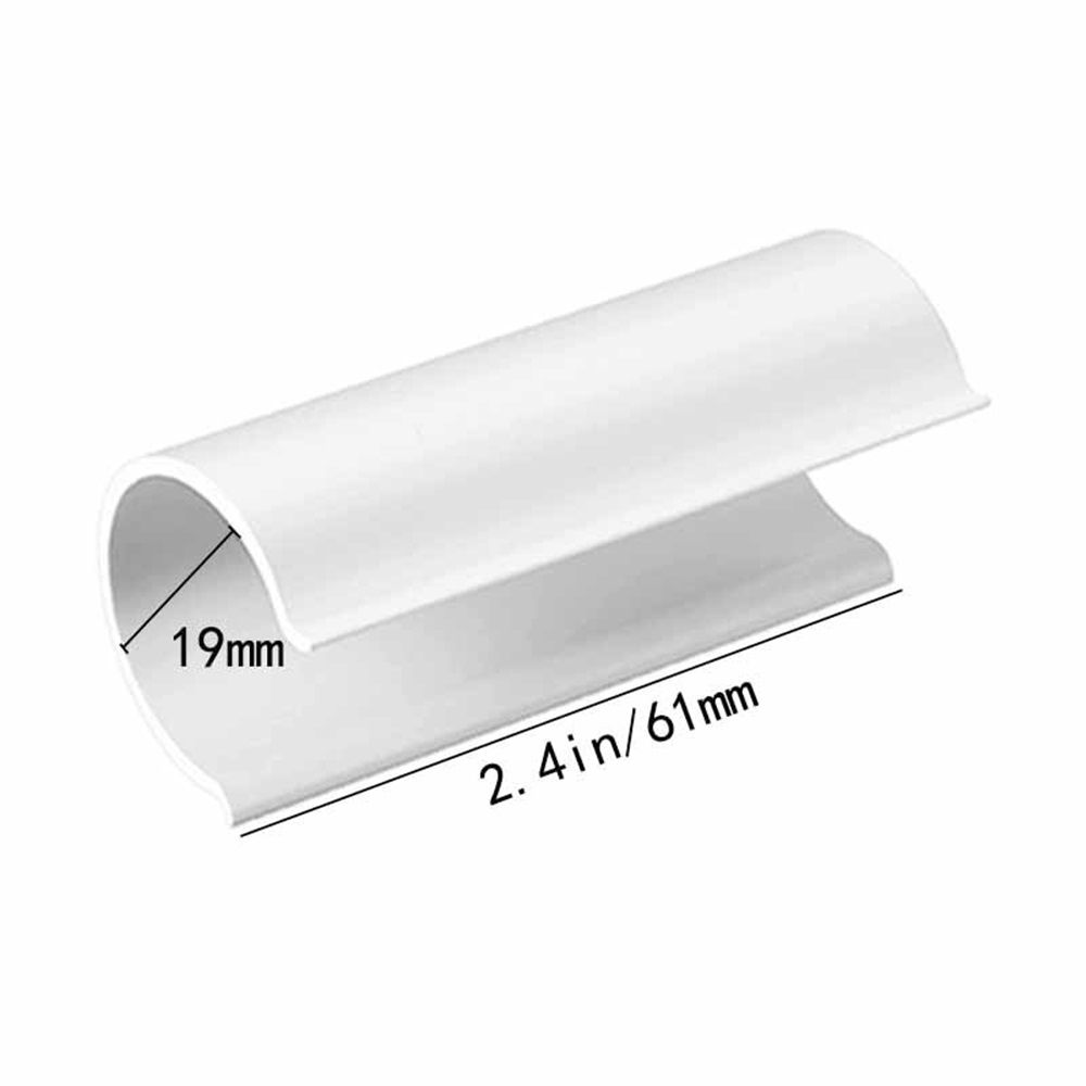32 Pcs PVC Pipe Clips Pool Cover Clamps for Above Ground Pool Greenhouses, Row Covers, Garden, Shelters, Bird Protection, 2.4 Inch Long(for 3/4 Inch PVC Pipe,White) - Image 5